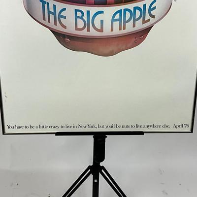 1407 Vintage 1976 The Big Apple Framed Poster " You have to be Crazy to Live Anywhere Else"