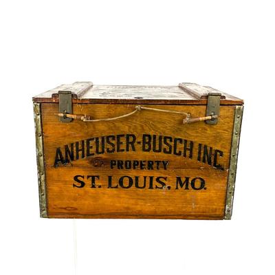 1408 Vintage Anheuser Busch Inc. Wooden Box