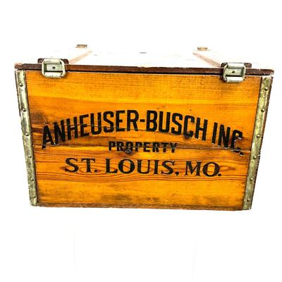 1408 Vintage Anheuser Busch Inc. Wooden Box