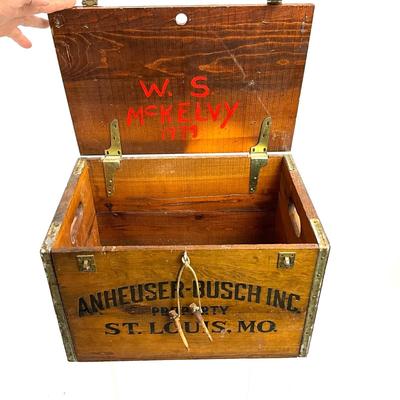 1408 Vintage Anheuser Busch Inc. Wooden Box