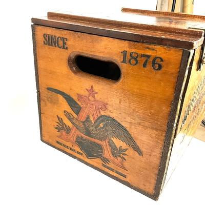1408 Vintage Anheuser Busch Inc. Wooden Box