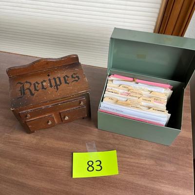 Vintage Recipe boxes full