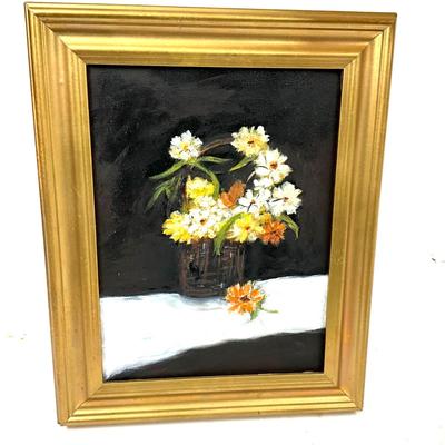 1412 Set of 3 Original Floral Oil Paintings