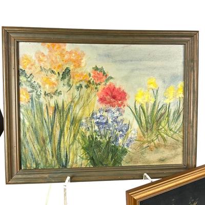 1412 Set of 3 Original Floral Oil Paintings