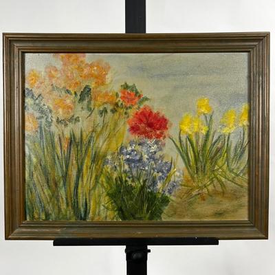 1412 Set of 3 Original Floral Oil Paintings