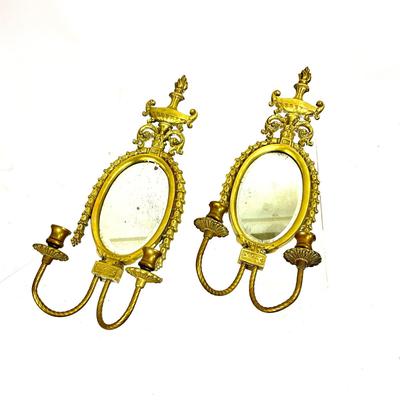 1414 Antique Decorative Beveled Mirrored Sconces