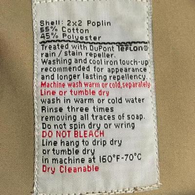 Brooks Brothers Khaki trench coat with wool liner