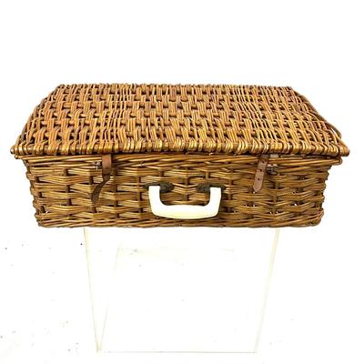 1419 Vintage 1950's SIRRAM Picnic Basket Made in England
