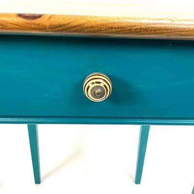 1421 Custom Painted Mastercraft Table with Faux Drawer