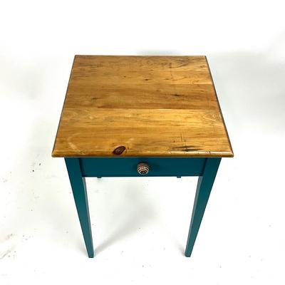 1421 Custom Painted Mastercraft Table with Faux Drawer