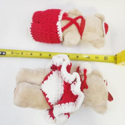 CUTE CROCHET CLOTHES POSEABLE BEAR COUPLE