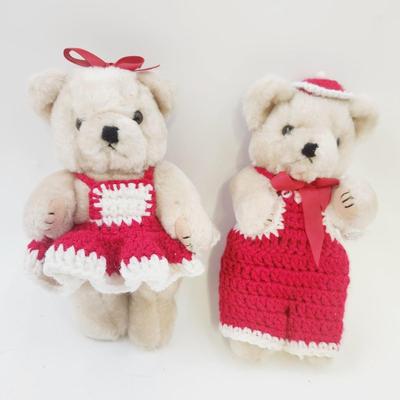 CUTE CROCHET CLOTHES POSEABLE BEAR COUPLE