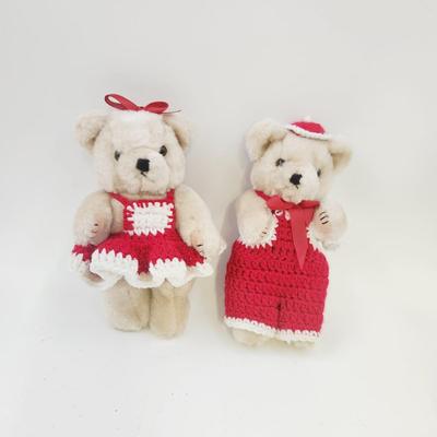 CUTE CROCHET CLOTHES POSEABLE BEAR COUPLE