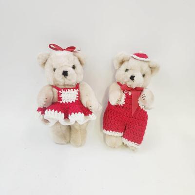 CUTE CROCHET CLOTHES POSEABLE BEAR COUPLE
