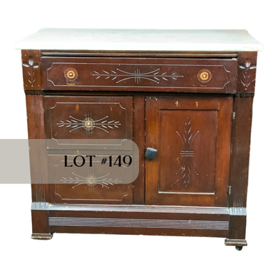 Lot 149 | 1800s Marble-Top Commode