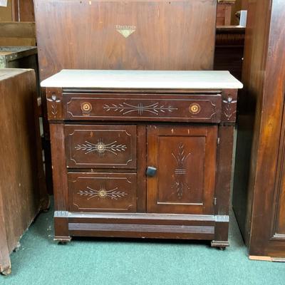 Lot 149 | 1800s Marble-Top Commode
