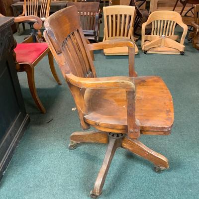 Lot 153 | Walnut Office Chair | Milwaukee Chair Co.