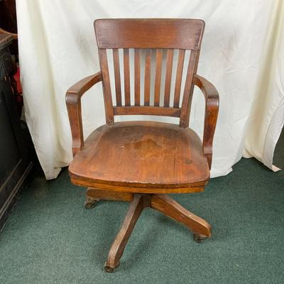 Lot 153 | Walnut Office Chair | Milwaukee Chair Co.