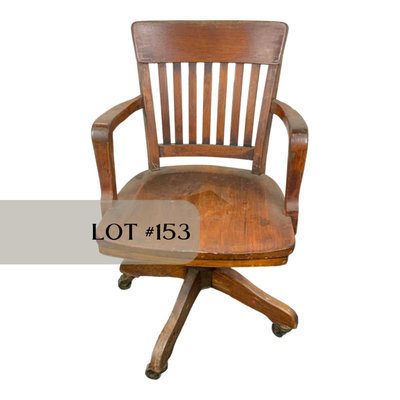 Lot 153 | Walnut Office Chair | Milwaukee Chair Co.