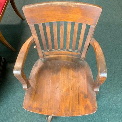 Lot 153 | Walnut Office Chair | Milwaukee Chair Co.