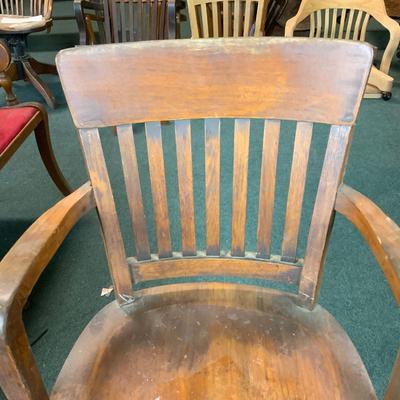 Lot 153 | Walnut Office Chair | Milwaukee Chair Co.