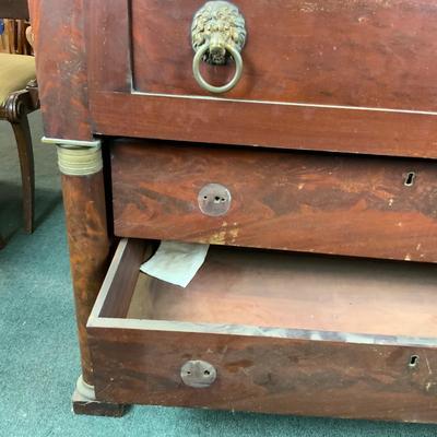 Lot 159 | Empire Mahogany Veneer Desk
