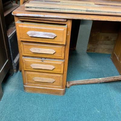 Lot 161 | Oak Roll-Top Desk | Salvage Project