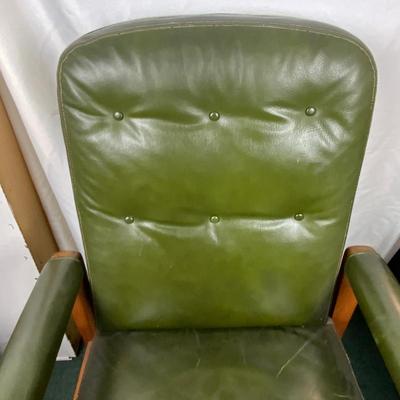 Lot 166 | Mid-Century Green Leather Office Chair