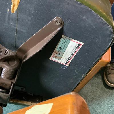 Lot 166 | Mid-Century Green Leather Office Chair