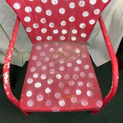 Lot 168 | Vintage Red Patio Chair