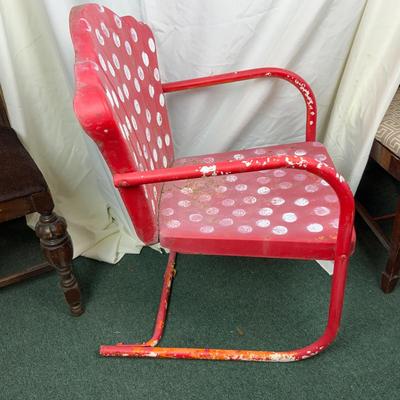 Lot 168 | Vintage Red Patio Chair