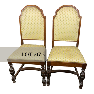 Lot 173 | Set of Four Armless Dining Chairs