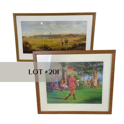 Lot 201 | Two Framed Golf Art Prints | St. Andrews