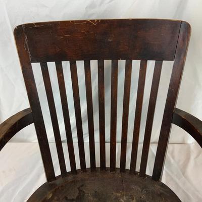 Lot 219 | Dark Wood Office Chair | No Base