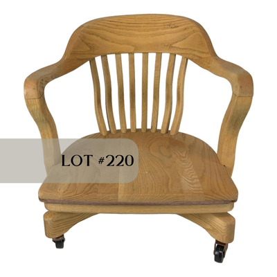 Lot 220 | Oak Office Chair and Base