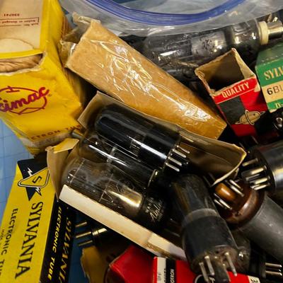 Tub of Radio and TV Tubes 