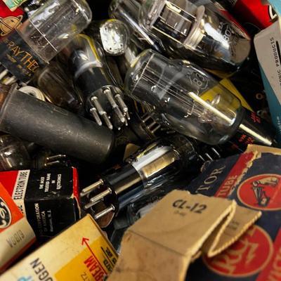 Tub of Radio and TV Tubes 