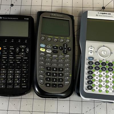 3 Scientific Texas Instrument Calculators 