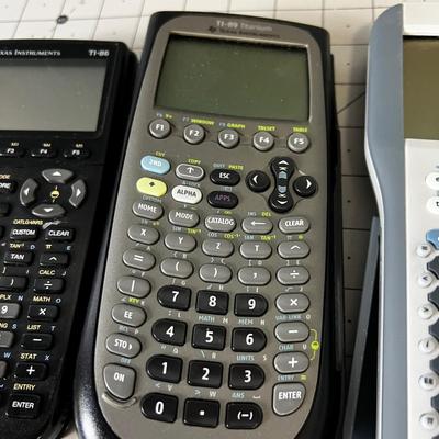 3 Scientific Texas Instrument Calculators 