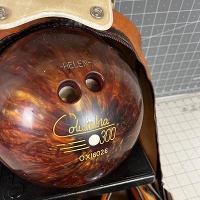 Copper Colored Bowling Ball with Shoes 
