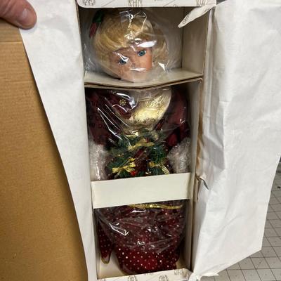 New Porcelain Christmas Doll