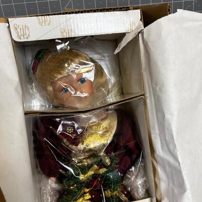 New Porcelain Christmas Doll