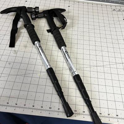 2 Adjustable Cane / Walking Sticks with Flashlights. 
