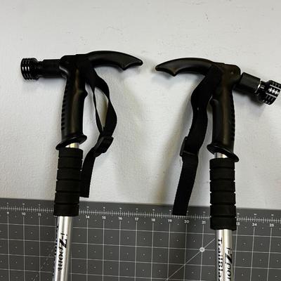2 Adjustable Cane / Walking Sticks with Flashlights. 