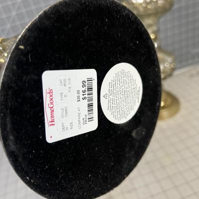 Brass and Glass Candle. 