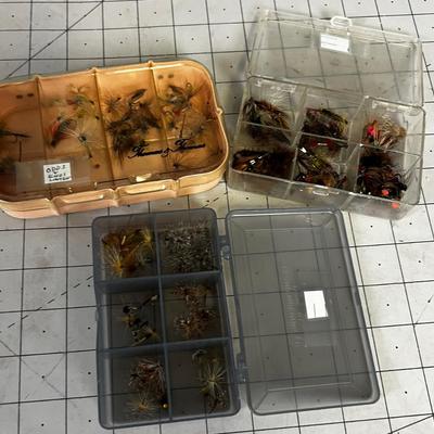 3 Boxes of Hand Tied Flies & Streamers for Fishing 