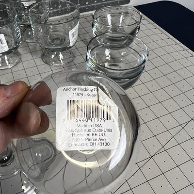Large lot of CLEAR  Glass Dishes & Anchor Hocking Bowls