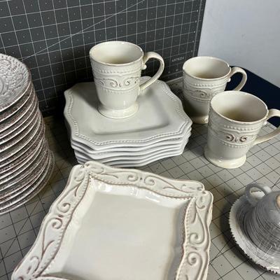 White Dishes Mixed Lot 