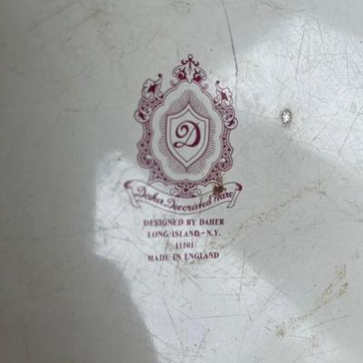 Wood Lazy Susan & Tin Tray