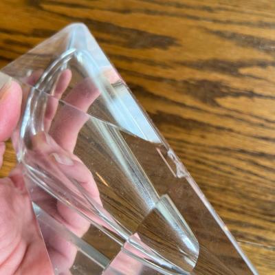 Two crystal Cigar ashtrays